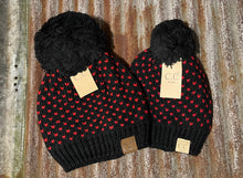 Load image into Gallery viewer, Heart Knit Pom Beanie
