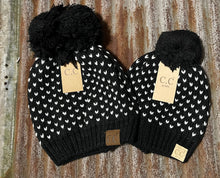 Load image into Gallery viewer, Heart Knit Pom Beanie
